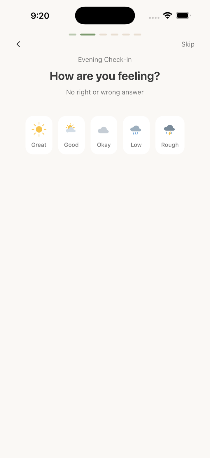 Mood check-in