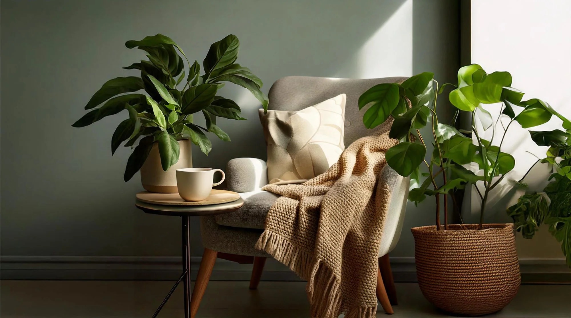 A calm, green space